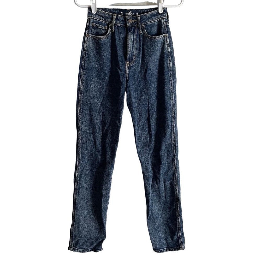Hollister Women SZ OL 24 x 29 Medium Wash Curvy Ultra High Rise Mom Jean